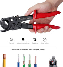 Load image into Gallery viewer, Yangoutool Ratchet Cable Wire Cutter and Heavy Duty Aluminum Copper Ratchet Cable Cutter for Cutting Electrical Wire up to 240Mm² Cutter Pliers