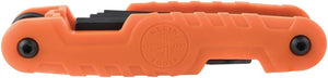 Klein Tools 70550 Hex Wrench Key Set, 11 SAE Sizes, Heavy Duty Folding Allen Wrench Tool with Extra Long Hex Keys