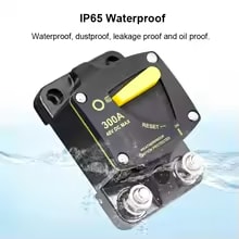 Waterproof 50A 60A 80A 100A 150A 200A 250A 300A AMP Circuit Breaker Fuse Reset 12-48V DC Car Audio Amplifier Breaker