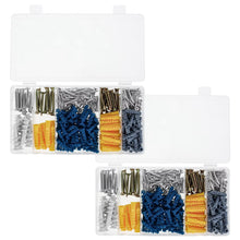 Load image into Gallery viewer, 700Pcs Drywall Anchors and Screws Assortment kit Plastic Expansion Anchors and 5 Different Sizes Carbon Steel Screws