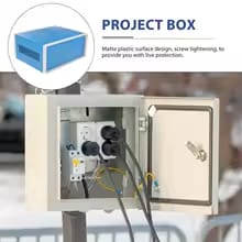 Load image into Gallery viewer, Metal Blue Project Box Case AU-1 Power Supply Iron Housing ABS Plastic Panels Electrical Junction Box Enclosure CASE Junction