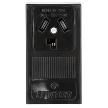 Load image into Gallery viewer, 30 Amp Surface Mount Power Single Outlet, Black