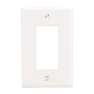 Decora 1-Gang Wall Plate, White