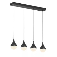 Load image into Gallery viewer, Glitzer 24-Watt 4 Light Chrome Modern Integrated LED Pendant Light Fixture for Dining Room or Kitchen