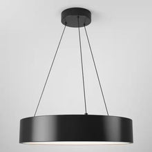 Load image into Gallery viewer, Aiden Drum 31-Watt 1 Light Black Modern 5 CCT Integrated LED Pendant Light Fixture for Dining Room or Kitchen