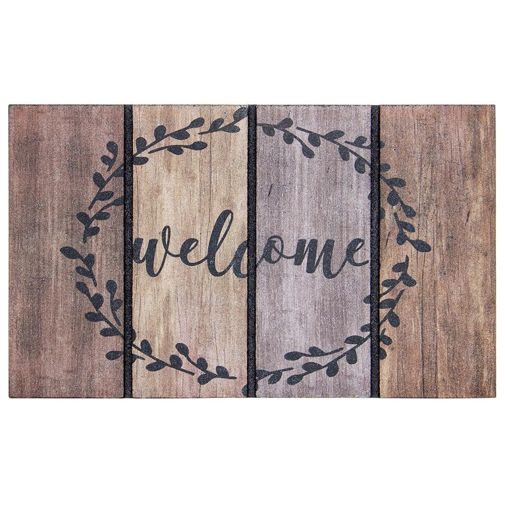 Welcome Wreath 18 In. X 30 In. Door Mat