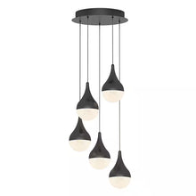 Load image into Gallery viewer, Glitzer 24-Watt 4 Light Chrome Modern Integrated LED Pendant Light Fixture for Dining Room or Kitchen