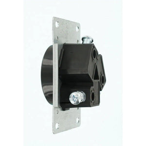 30 Amp 125-Volt/250-Volt Shallow Single Flush Mounted Outlet, Black