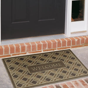 Woven Border Welcome Impressions 24 In. X 36 In. Door Mat