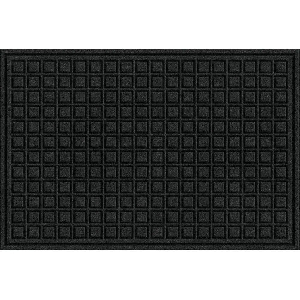 Black 24 In. X 36 In. Fiber and Rubber Commercial Door Mat