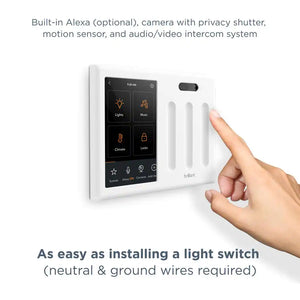 Smart Home Control 3-Switch Panel -Alexa, Google Assistant, Apple Homekit, Ring, Sonos and More