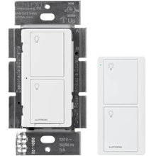 Load image into Gallery viewer, Caseta Smart Switch Kit (3 Way, 2 Points of Control) with Pico Remote, Wallplate and Bracket, White