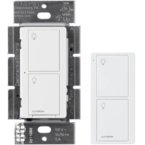 Caseta Smart Switch Kit (3 Way, 2 Points of Control) with Pico Remote, Wallplate and Bracket, White