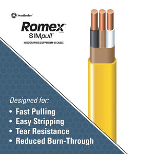 250 Ft. 12/2 Solid Romex Simpull CU NM-B W/G Wire