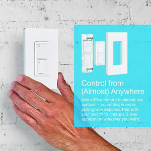 Caseta Smart Switch Kit (3 Way, 2 Points of Control) with Pico Remote, Wallplate and Bracket, White