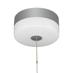 Spin Light 7 In. Closet Light LED Flush Mount Ceiling Light W/ Pull Chain Brushed Nickel Accent Clothes Closet Rated