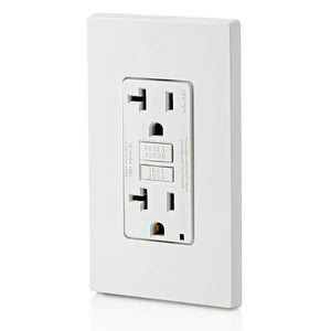 20 Amp 125-Volt Duplex Self-Test Slim GFCI Outlet, White (4-Pack)