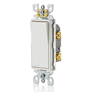 Decora 15 Amp Single-Pole AC Quiet Switch, White