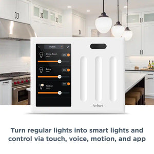 Smart Home Control 3-Switch Panel -Alexa, Google Assistant, Apple Homekit, Ring, Sonos and More