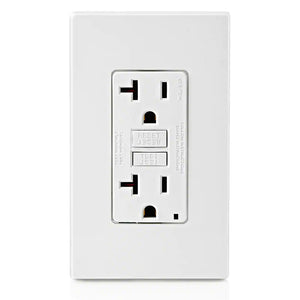 20 Amp 125-Volt Duplex Self-Test Slim GFCI Outlet, White (4-Pack)