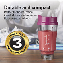 Load image into Gallery viewer, Hamilton Beach Shakes and Smoothies with Bpa-Free Personal Blender, 14 Oz, Raspberry