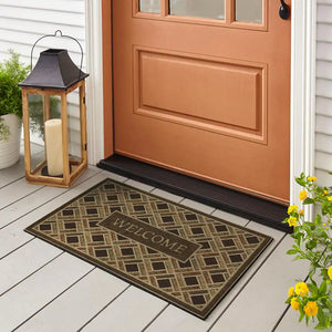 Woven Border Welcome Impressions 24 In. X 36 In. Door Mat