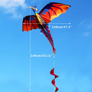 New 3D Dragon Kite with Tail Kites for Adult Kites Flying Outdoor 100M Kite Line