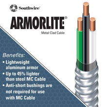 Load image into Gallery viewer, 14/2 X 250 Ft. Solid CU MC (Metal Clad) Armorlite Cable