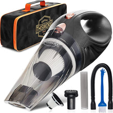 Load image into Gallery viewer, Thisworx Car Vacuum Cleaner - Car Accessories - Small 12V High Power Handheld Portable Car Vacuum W/Attachments, 16 Ft Cord &amp; Bag - Detailing Kit Essentials for Travel, RV Camper