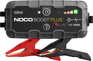 NOCO Boost plus GB40 1000 Amp 12-Volt Ultrasafe Lithium Jump Starter Box, Car Battery Booster Pack, Portable Power Bank Charger, and Jumper Cables for up to 6-Liter Gasoline and 3-Liter Diesel Engines