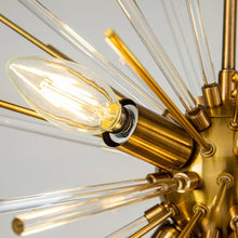 Load image into Gallery viewer, 6-Light Modern Gold Sputnik Sphere Chandelier Starburst Satellite Pendant Ceiling Lighting