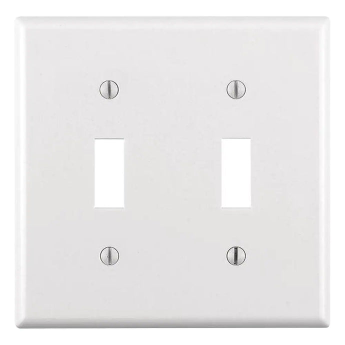 White 2-Gang Toggle Wall Plate (1-Pack)