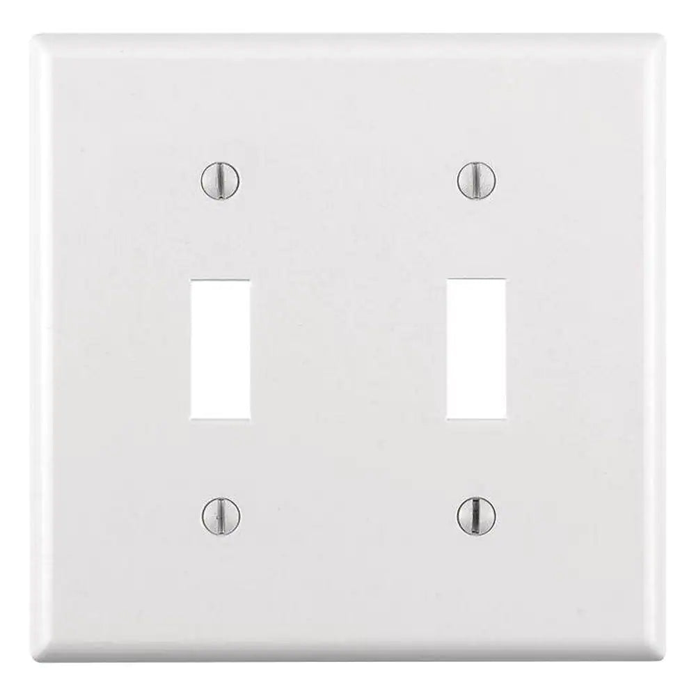 White 2-Gang Toggle Wall Plate (1-Pack)