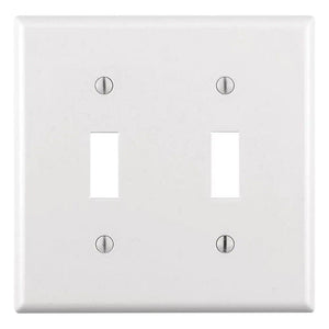 White 2-Gang Toggle Wall Plate (1-Pack)