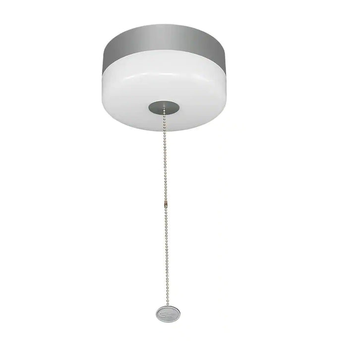 Spin Light 7 In. Closet Light LED Flush Mount Ceiling Light W/ Pull Chain Brushed Nickel Accent Clothes Closet Rated