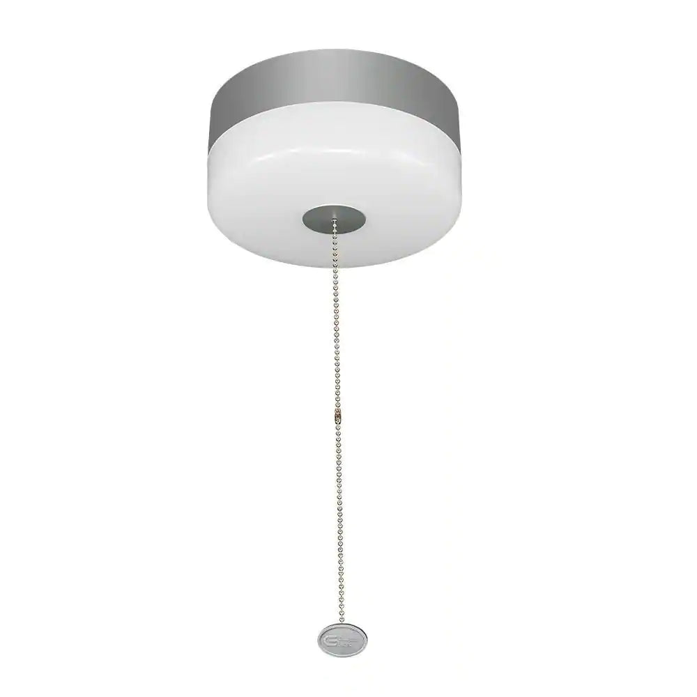 Spin Light 7 In. Closet Light LED Flush Mount Ceiling Light W/ Pull Chain Brushed Nickel Accent Clothes Closet Rated