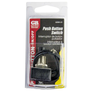 10-Amp Single-Pole Maintained Contact Push-Button Switch, Black (1-Pack)