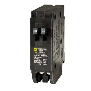 Homeline 2-20 Amp Single-Pole Tandem Circuit Breaker