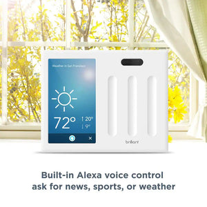 Smart Home Control 3-Switch Panel -Alexa, Google Assistant, Apple Homekit, Ring, Sonos and More