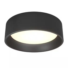 Load image into Gallery viewer, Alton 13 In. 1-Light Modern Black and Wood Integrated LED 3 CCT Flush Mount Ceiling Light Fixture for Kitchen or Bedroom