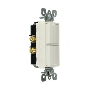 Decora 15 Amp Single Pole Dual Switch, White