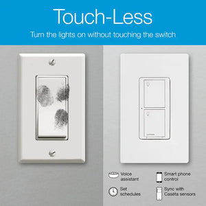 Caseta Smart Switch Kit (3 Way, 2 Points of Control) with Pico Remote, Wallplate and Bracket, White