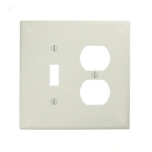 Load image into Gallery viewer, White 2-Gang 1-Toggle/1-Duplex Wall Plate (1-Pack)