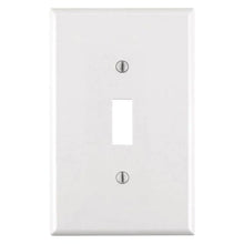 Load image into Gallery viewer, 1-Gang White Midway Toggle Nylon Wall Plate (10-Pack)