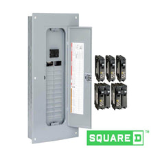 Load image into Gallery viewer, Homeline 100 Amp 24-Space 48-Circuit Indoor Main Breaker Plug-On Neutral Load Center with Cover(Hom2448M100Pcvp)