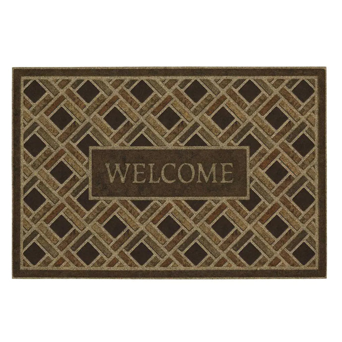 Woven Border Welcome Impressions 24 In. X 36 In. Door Mat