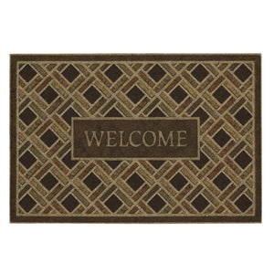 Woven Border Welcome Impressions 24 In. X 36 In. Door Mat