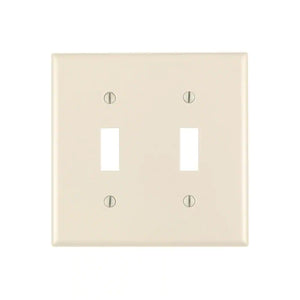 White 2-Gang Toggle Wall Plate (1-Pack)