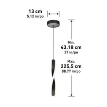 Load image into Gallery viewer, Finley 13-Watt 1 Light Black Modern 5 CCT Integrated LED Mini Pendant Light Fixture for Kitchen Island