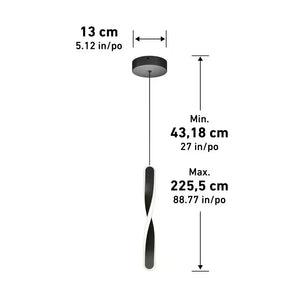 Finley 13-Watt 1 Light Black Modern 5 CCT Integrated LED Mini Pendant Light Fixture for Kitchen Island